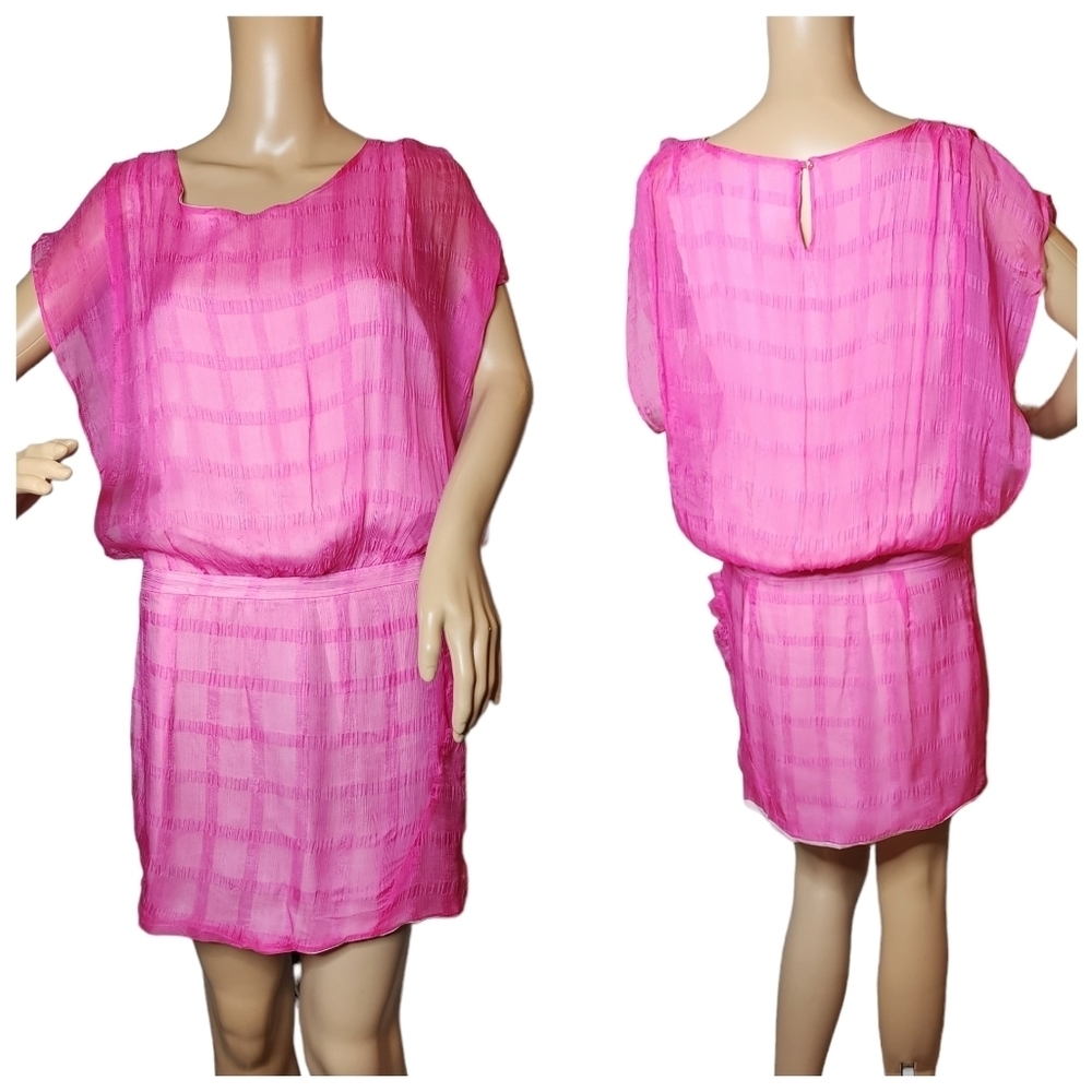 Line & Dot Silk pink dress. M